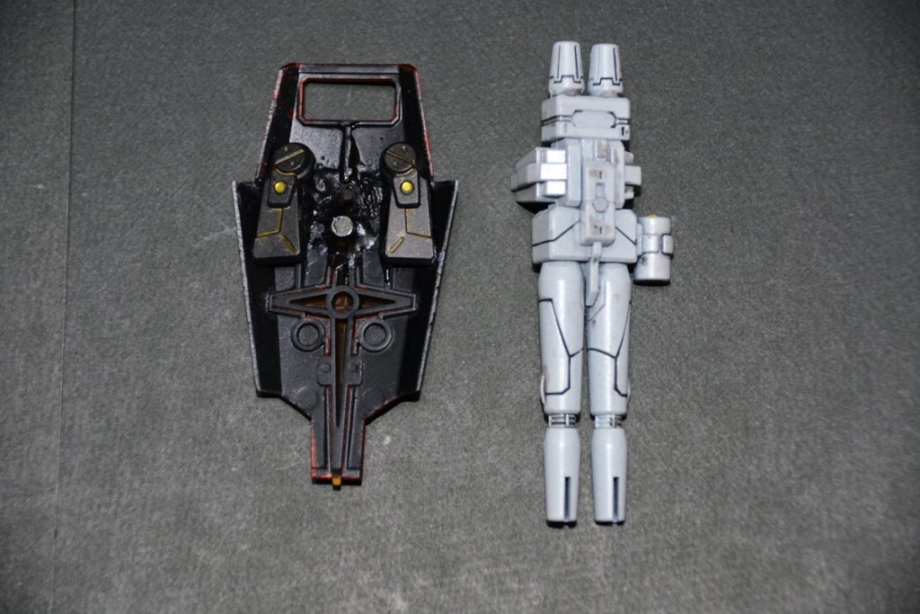 シールド裏には余剰のアンクルガードをつけてマグネット装着時のずれを挟んで補正しています。G3は余剰パーツ多くていいですね。冬休みにG3本体も作りたいなー