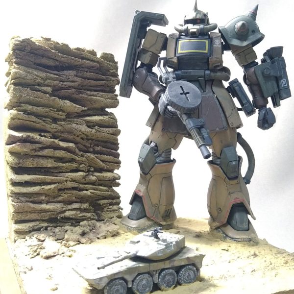 ザクデザート　砂漠のジオラマ