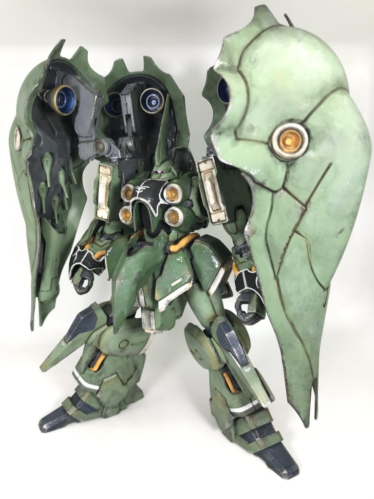 ウェザリング工程は…ウェザリングカラーマルチブラックでウォッシング→水性ホビーカラー焼鉄色でスポンジチッピング→リアルタッチマーカーブラウン1で陰影付けさらにウェザリングカラーマルチホワイトでくすみ表現→水性ホビーカラーシルバーでスポンジチッピングハゲ表現