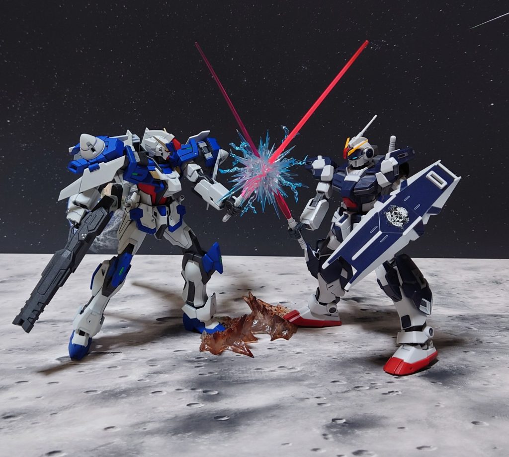 ビームサーベルでの鍔迫り合い！