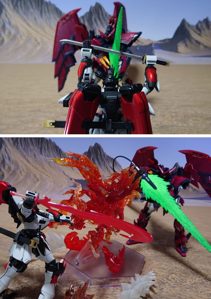 ガンダムエピオンとのガンプラバトル。剣には剣を、必殺“鳳皇破(カイザーフェニックス)!”