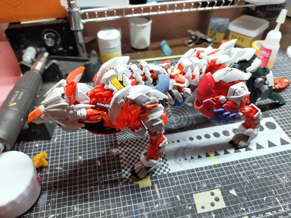 色塗る前の犬こうすると パーツがわかったりわからなかったり