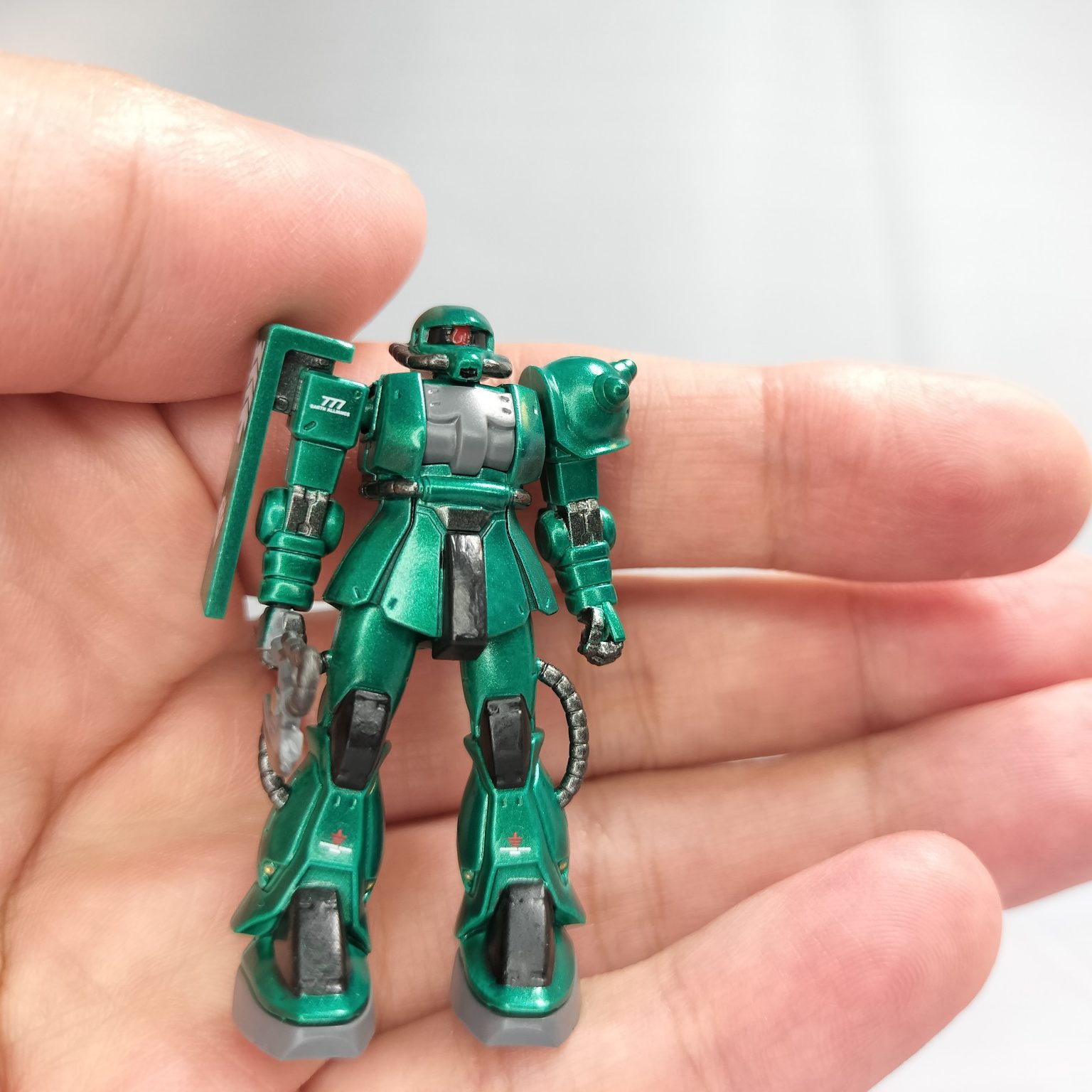 日清カップヌードル×ガンプラ １/３８０ ザク 全塗装｜ちゃこダムさん 