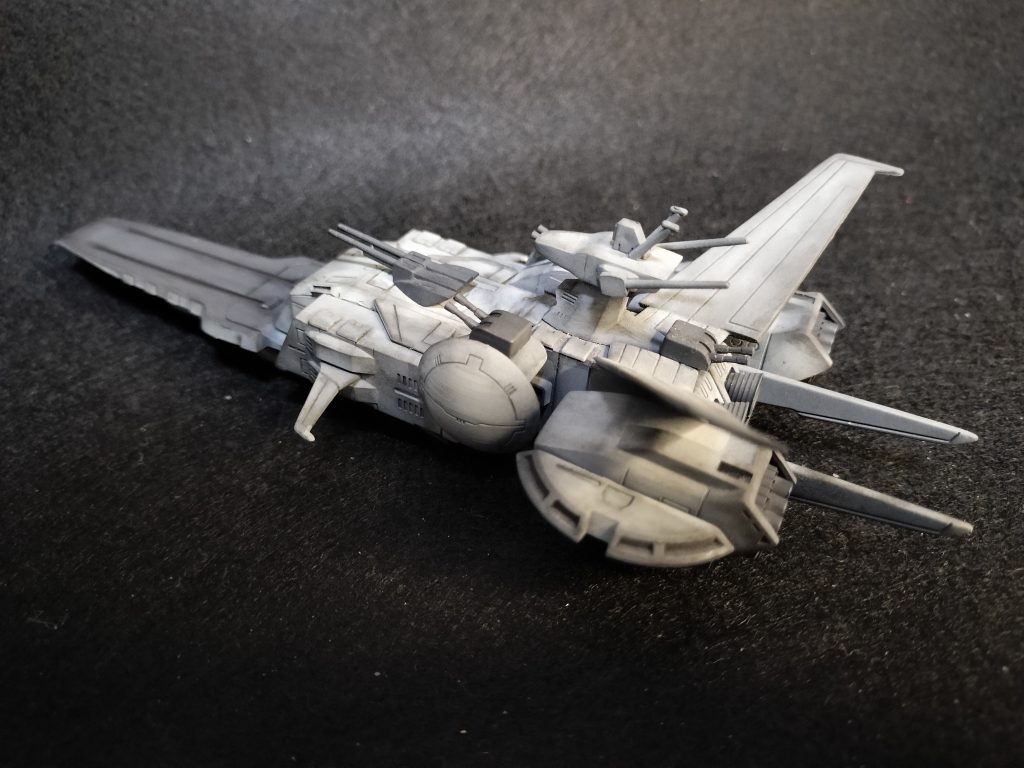 スレイプニール斜め後ろ。ホワイトベースっぽく見えるにようにすしました。