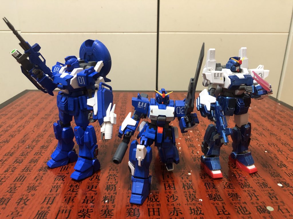 01(ゼロワン)02(ゼロツー)03(ゼロスリー)をこうして並んでながら、以上ブルーディスティニーゼロシリーズでした~