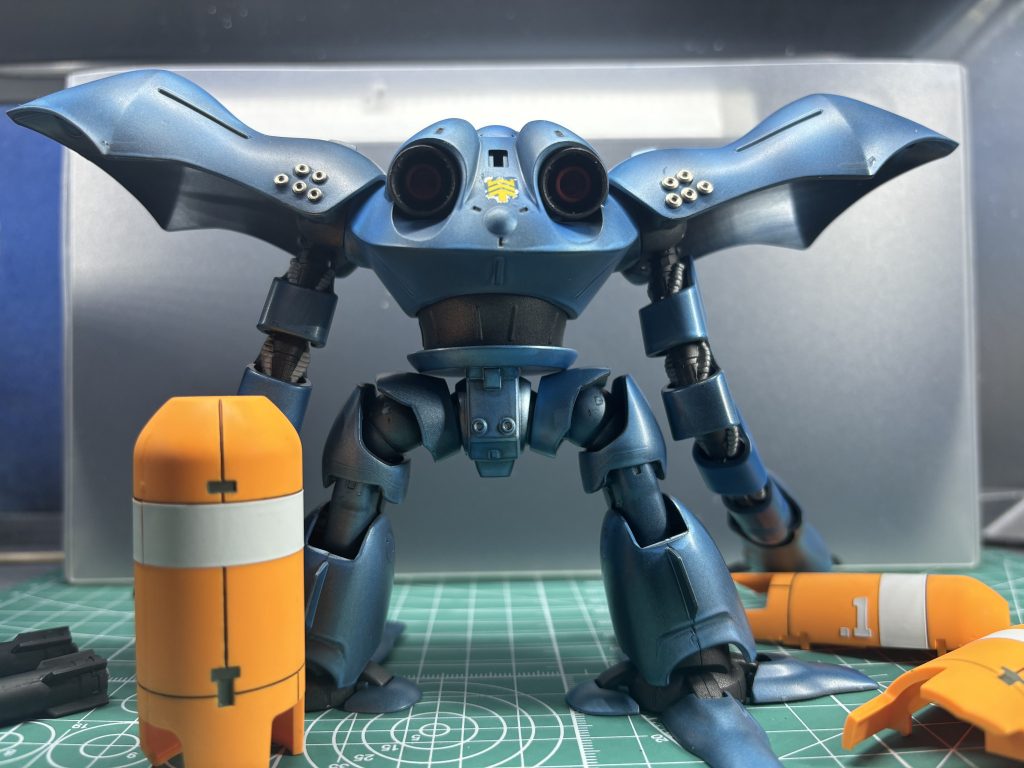 バックショット　バーニアの中はちょっとだけ赤で部分塗装しています。