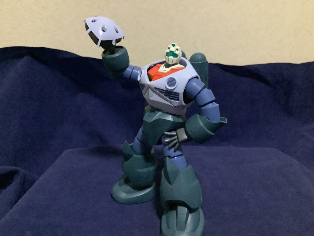 ズゴックの頭を待ってポーズ