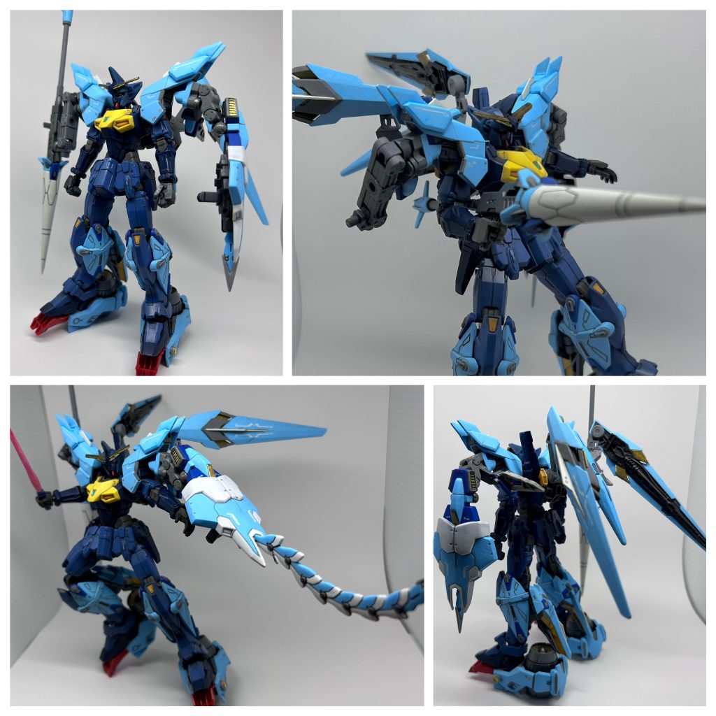 「ソードユニット/TYPE_B」近接の別パターンバージョンとして、ランスとヒートロッド付きのシールドにした状態。ジャスティスナイトのランスとHGトールギスⅢのシールドを採用。