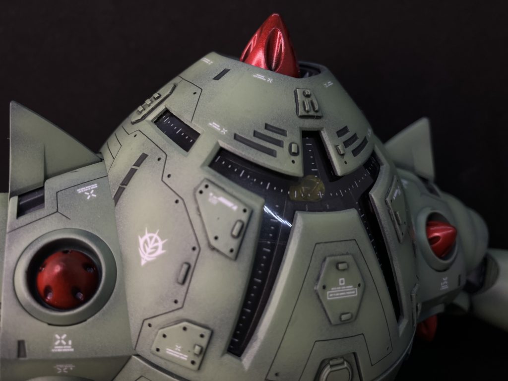 メガ粒子砲のピンク色はマットキャンディの赤色にしました。