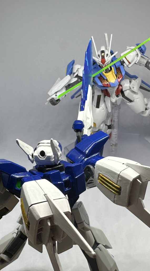 エアリアルとの決闘ボムの相殺力を活かせればビット相手にも多少はマシな立ち回りできそうだったがちょうどコレ作ってる時に本編でパーメットスコア6発動しちゃったので完全な無理ゲーと化したあんなんどないせいっちゅうねん