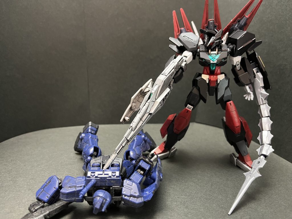 ガンダムビルドダイバーズ Re:RISEでイヴを失った主人公クガ・ヒロトが無力感とやりばのない憎しみに駆られた末に完成させたガンプラカザミ達に出会えなかった世界線※リライズ知らない人はスルーして写真の方だけでも