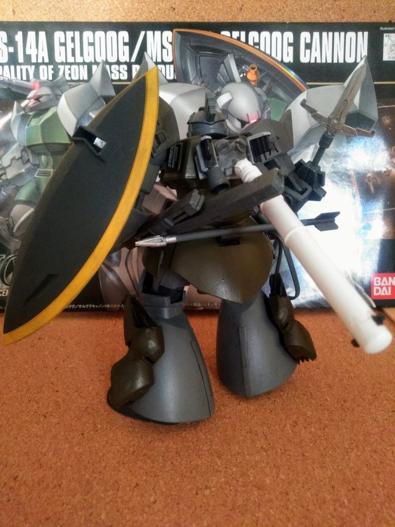 そんな訳で『アシタモカ特務中尉』は｢パイロットの生存率を優先させたゲルググ｣に搭乗。　　　　　　　　　　　　　　　　　　重要任務達成の為『ルッキールー中隊』に護衛されながら『サイド 3 』の空域に到達です😁