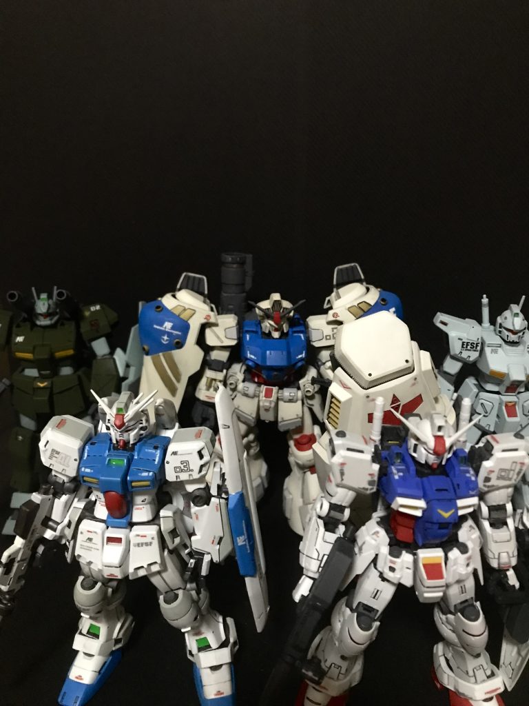 GPシリーズを3機作り終えて、感無量。4号機は1/144ではガーベラテトラになりますが、見た目ガンダムではなくなっています。改装前のものは1/144は入手が困難ですよね。他のGPシリーズも作ってみたいです。