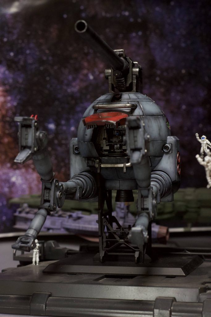 サラミスから発進ぽく撮って見ました。整備士とかはMGガンダムマークIIに付属してたやつです。