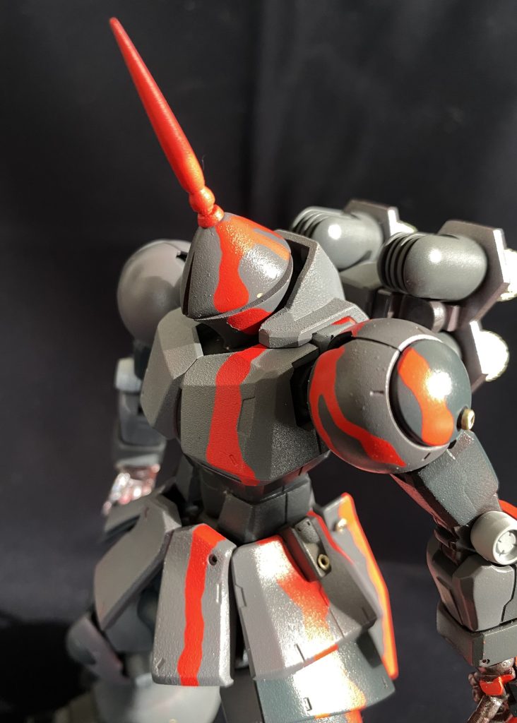 頭部アップ。詳細は制作工程1で。首周りはグレイズの首周りパーツを。くろいのさんに教えて頂きましたがやばいフィッティング具合でした。