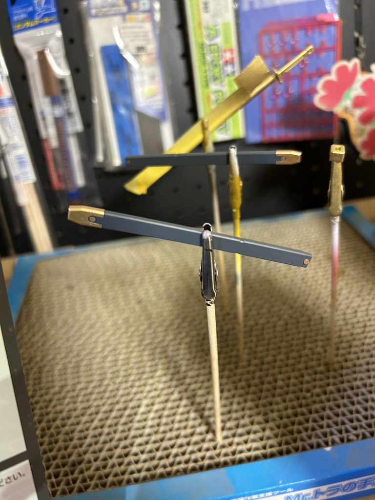 ゴールドで塗装が上手くいきましたー♪