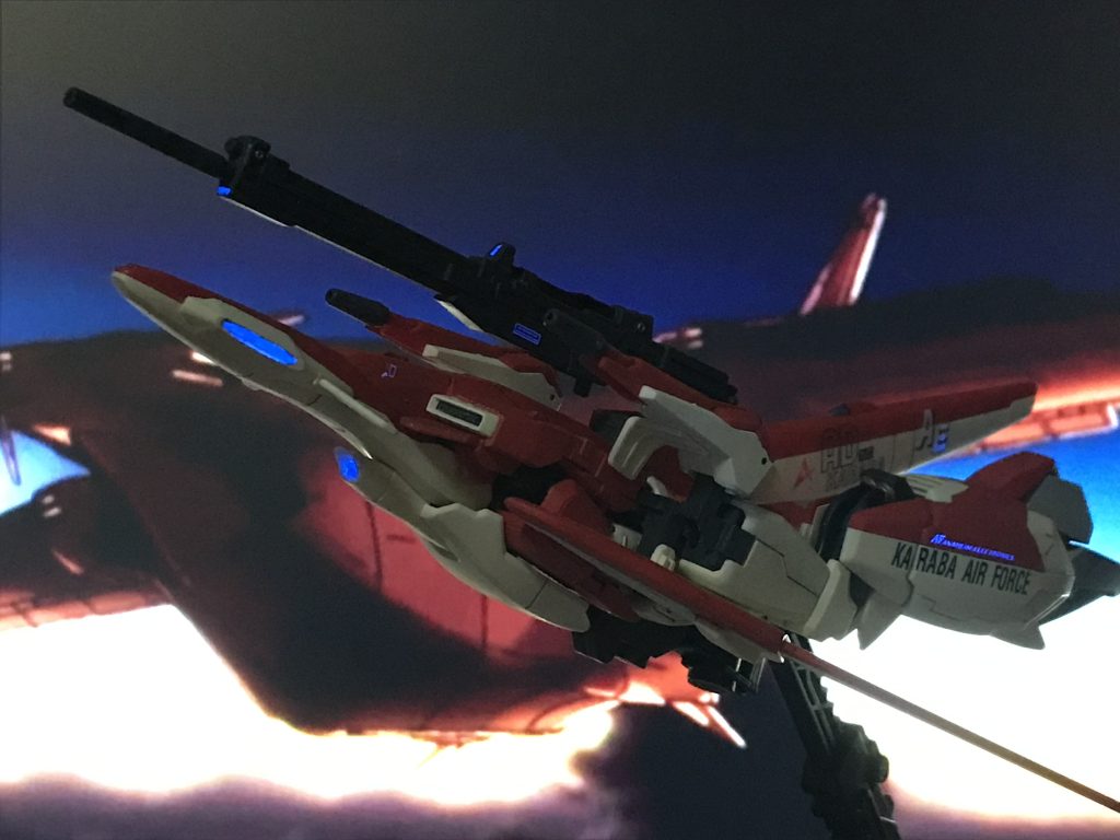 夕暮れ時の飛行ショット。