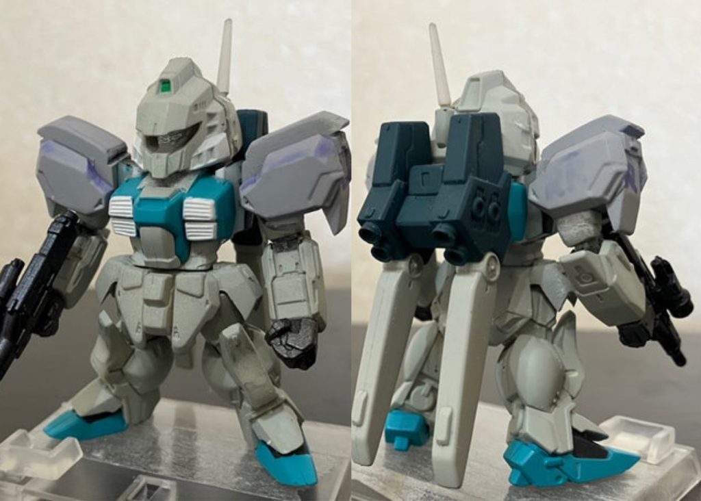 頭部、前後に幅詰め肩形形状変更膝延長