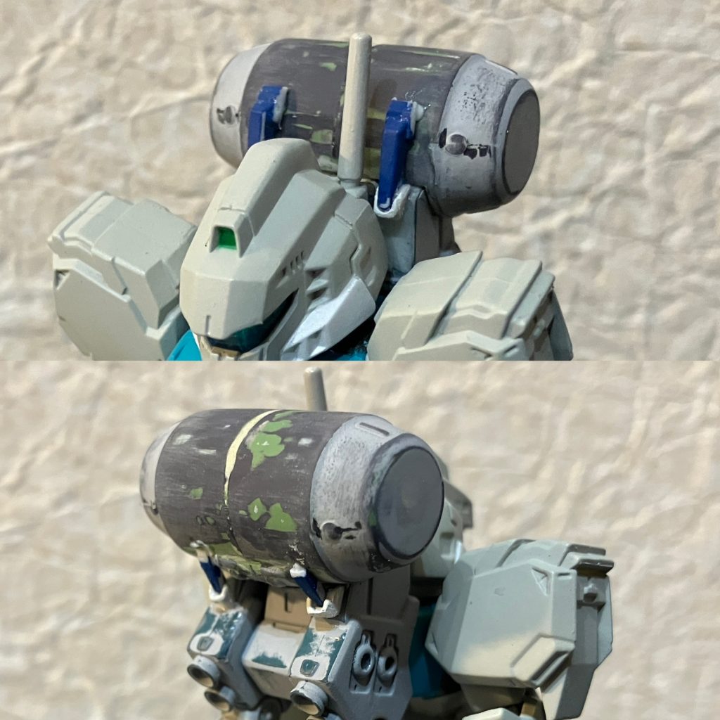 ステーはプラ棒、プラ板で自作