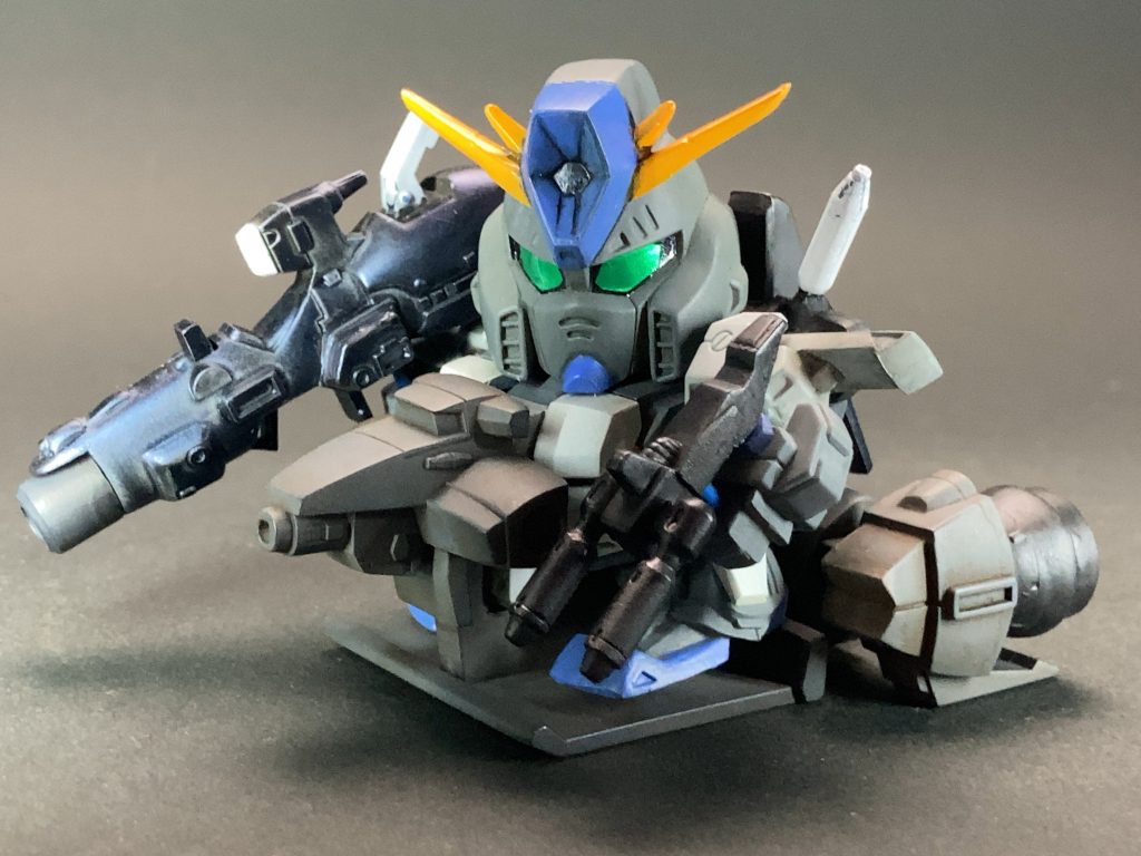 付属のメガライダーもFAZZカラーによせてグレーで塗装してみました♨️ダブルビームライフル持たせてみました。