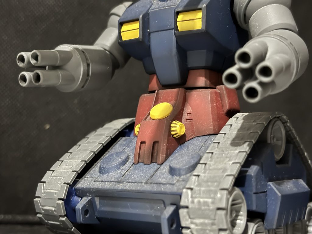 見た目通り陸地で使用する前提で少し汚した感じにしました。実家の倉庫で埃をかぶってたのもあいまって雰囲気が出てます。w