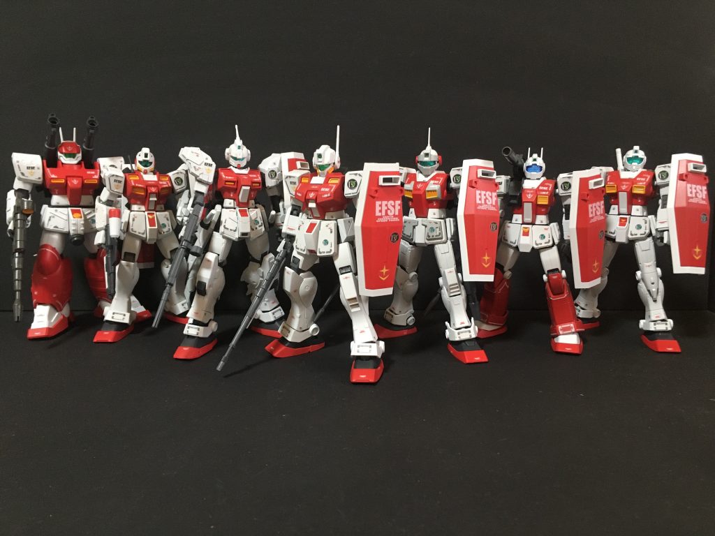 不死身の第4小隊機の7機ショット ジム モンシア機 https://gumpla.jp/hg/1670121ジムキャノン アデル機 https://gumpla.jp/hg/1644218ジムスナイパー バニング予備機 https://gumpla.jp/hg/1670160ジムスナイパー2 バニング機 https://gumpla.jp/hg/1633047ペイルライダー モンシア予備機 https://gumpla.jp/hg/1677344ジムコマンド ベイト機 https://gumpla.jp/hg/1636451量産型ガンキャノン アデル予備機  https://gumpla.jp/hg/1657212ご覧いただきありがとうございました。気に入っていただけたら いいね!👍をよろしくお願いいたします。