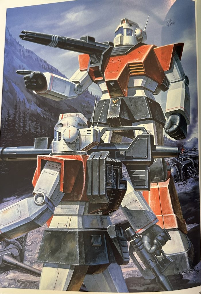 お手本にさせていただいた石橋謙一先生のイラストです。めちゃくちゃカッコ良い!!プロポーションはもちろん細部も色々違いますが雰囲気を出せるよう頑張りました。