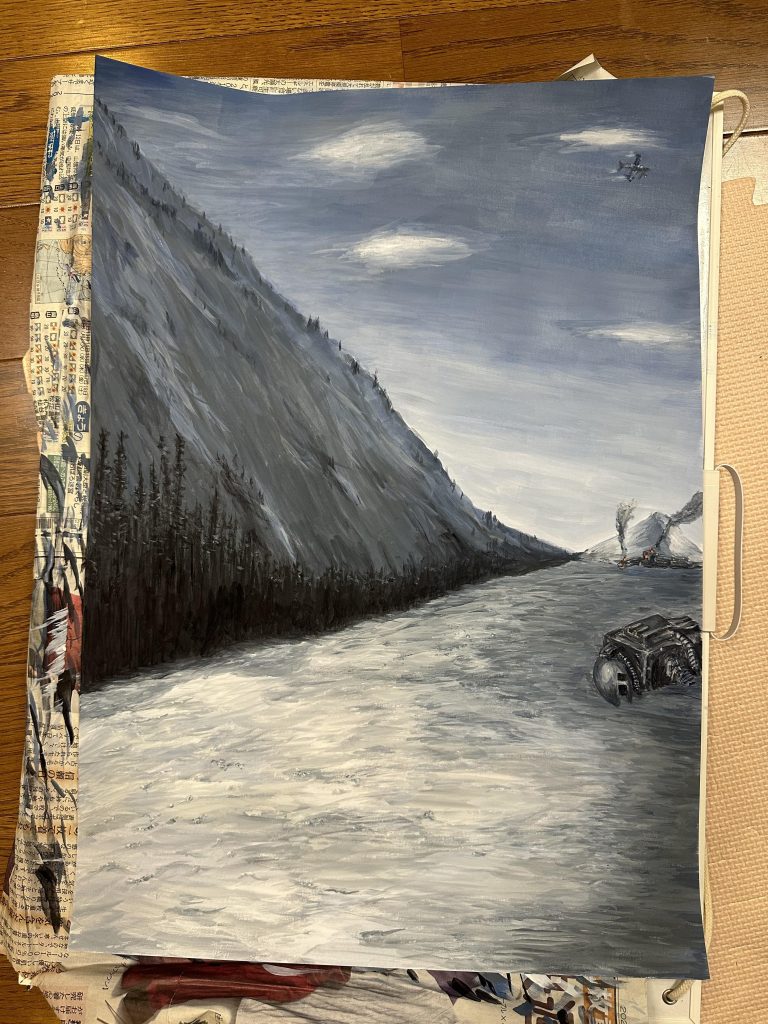 背景も頑張って描いてみました。。絵は初めてでYouTube等で勉強したりXでアドバイスをいただきました。元絵とは全然違いますが雰囲気はだせたかな??と。お目汚し失礼しました。最後までご覧いただきありがとうございました!