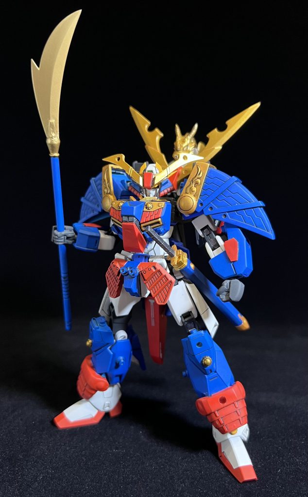 ▲武者光亜精太頑駄無コアゼータが武者精太アーマーとドッキングした姿 頭部はΖのフライングアーマーに接続されています。頭部が背部に付くのは鋼丸リスペクトです!