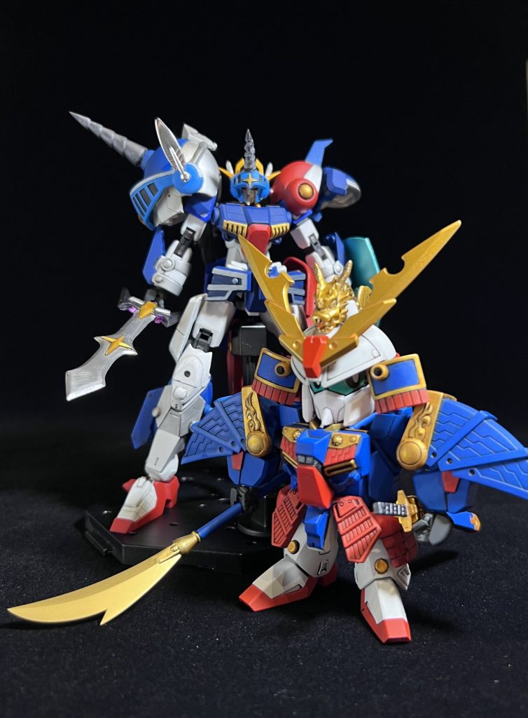 剣士コアゼータガンダムと武者精太アーマー!