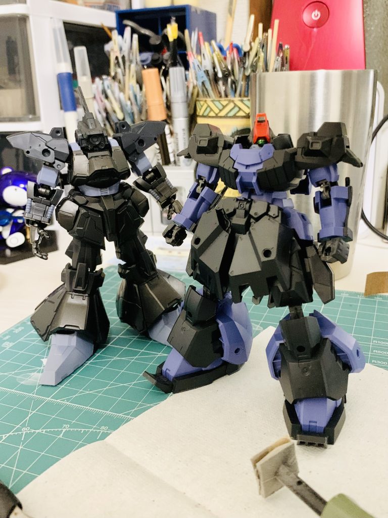 Gフレーム(食玩)リックディアスの顔と肩を加工して移植すると・・・なんと言うことでしょう、アポリーのリックディアスになりましたw