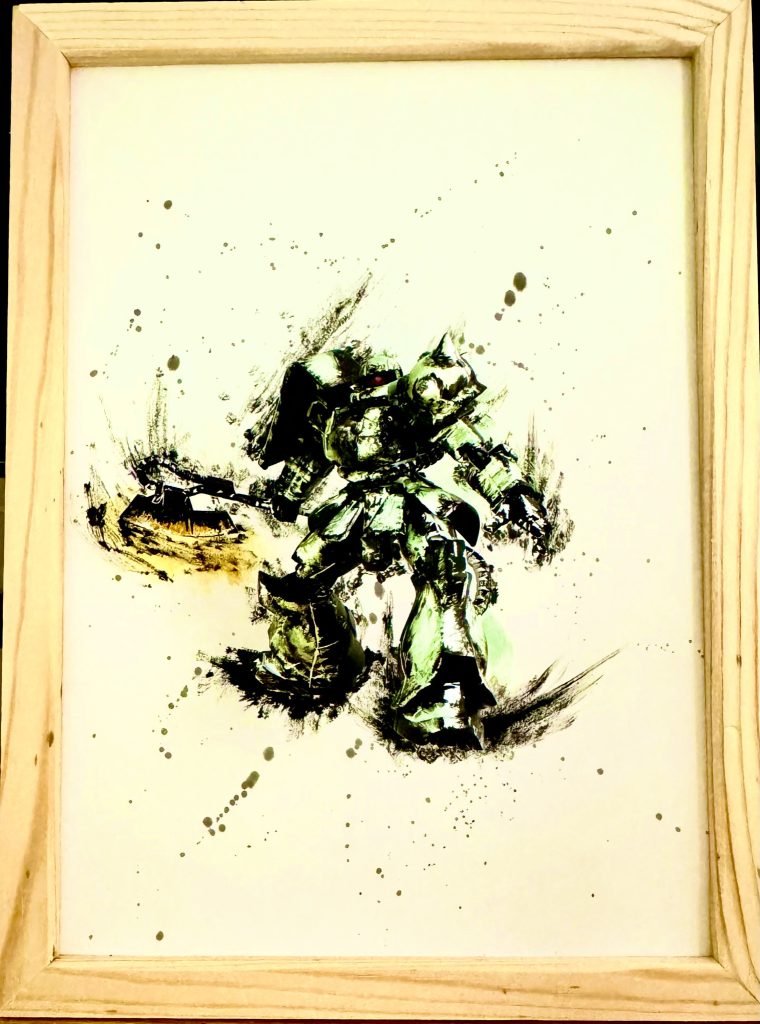 今回は額縁に入るように制作し、よりイラスト感が増すようにしています。