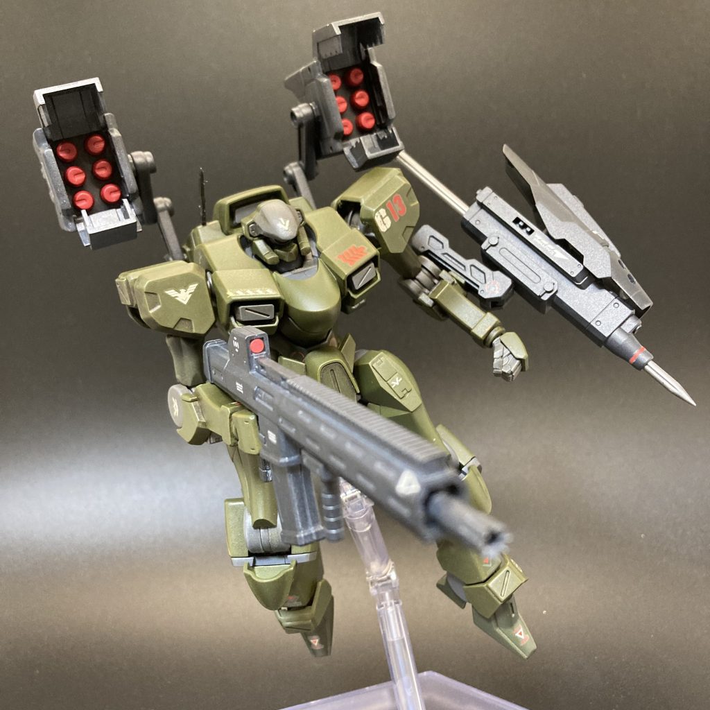 ライフルは境界戦機ウェポンセット6、ミサイルはMSGのミサイルポッドを縮めて接続しています。