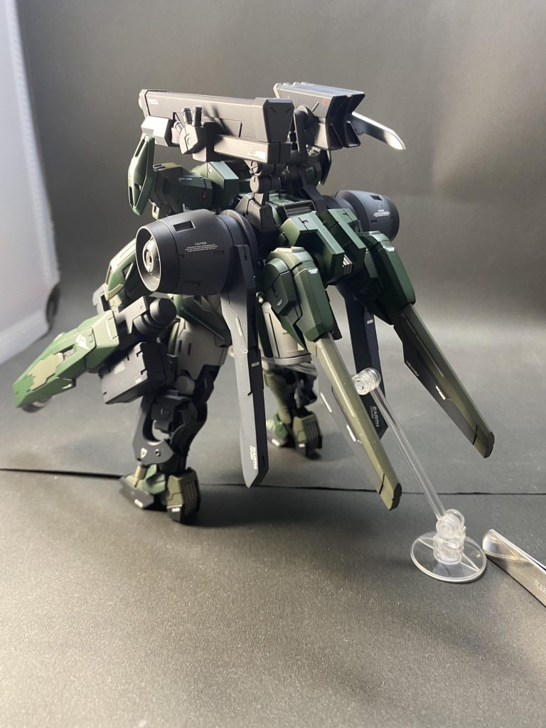 背中です。デミバーディングのバックパックを逆さにして使っています。