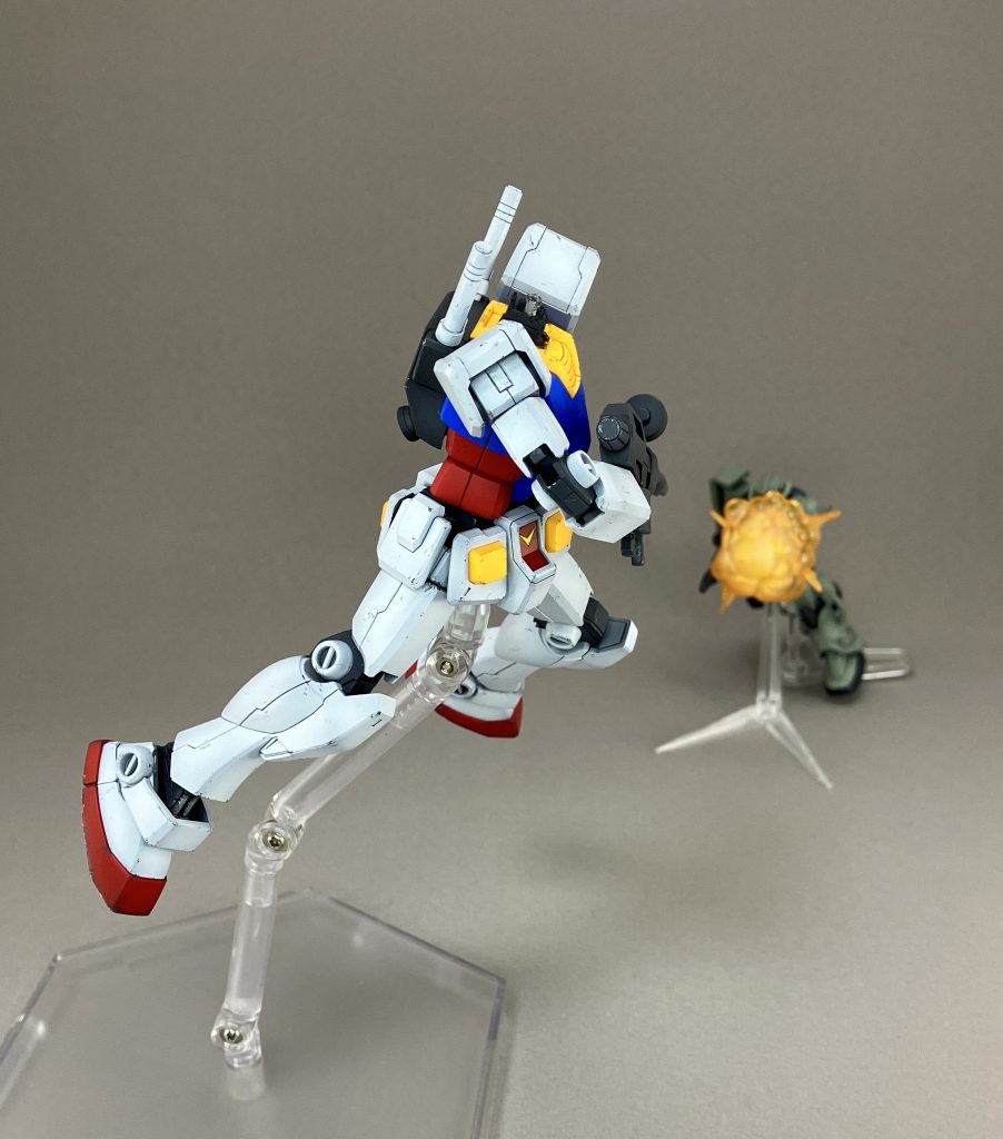 ・そこっ！Gジェネではこの状態のガンダムで、ザクやドムを倒しながらジオングに向かうステージがありましたね。