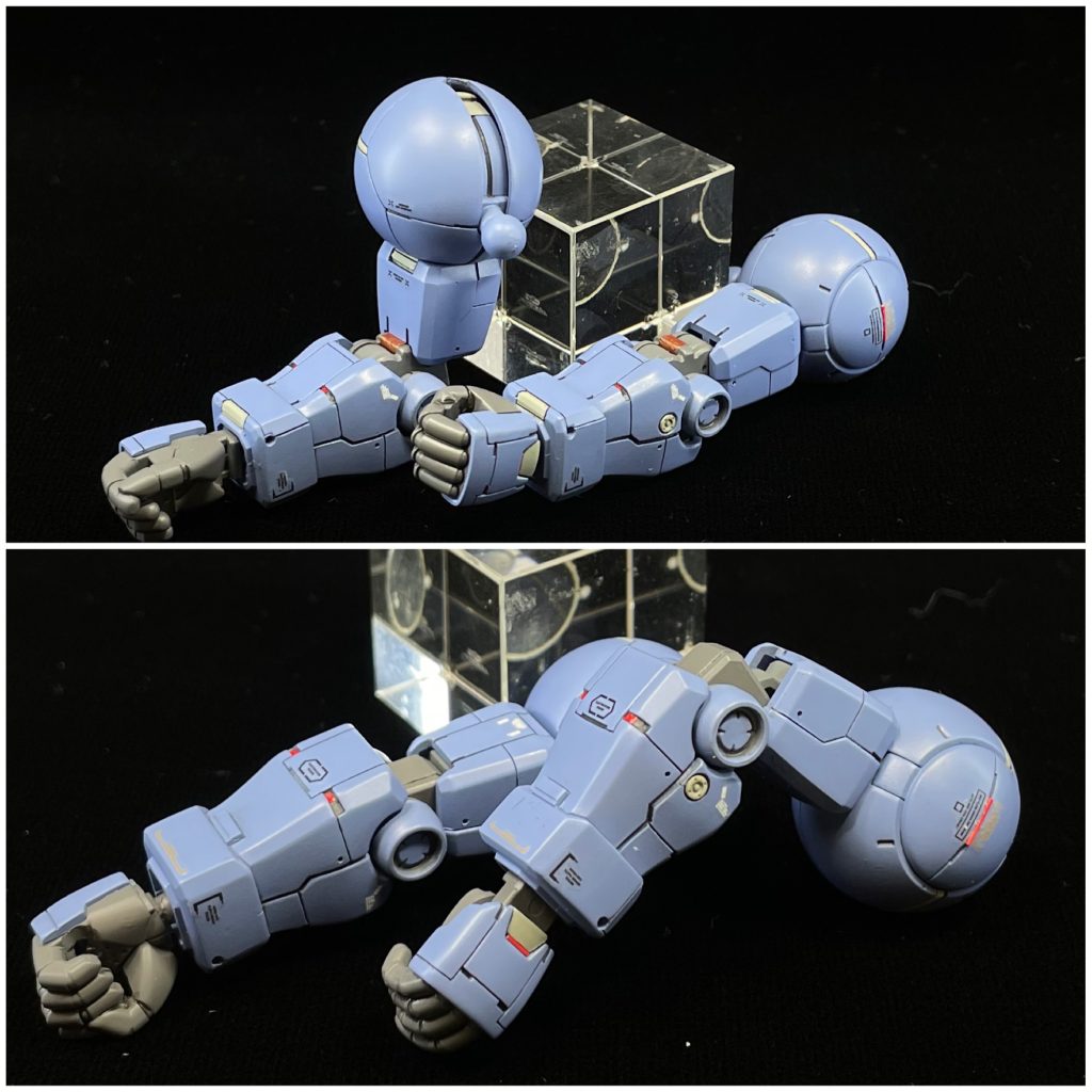 ◎腕部・手首の合わせ目消し・キットの握り手は 親指と内側の造形に違和感を覚えるので、他キットの物を使用。・シールドの保持力アップの為、ネオジムを埋め込んであります▷ディテール化