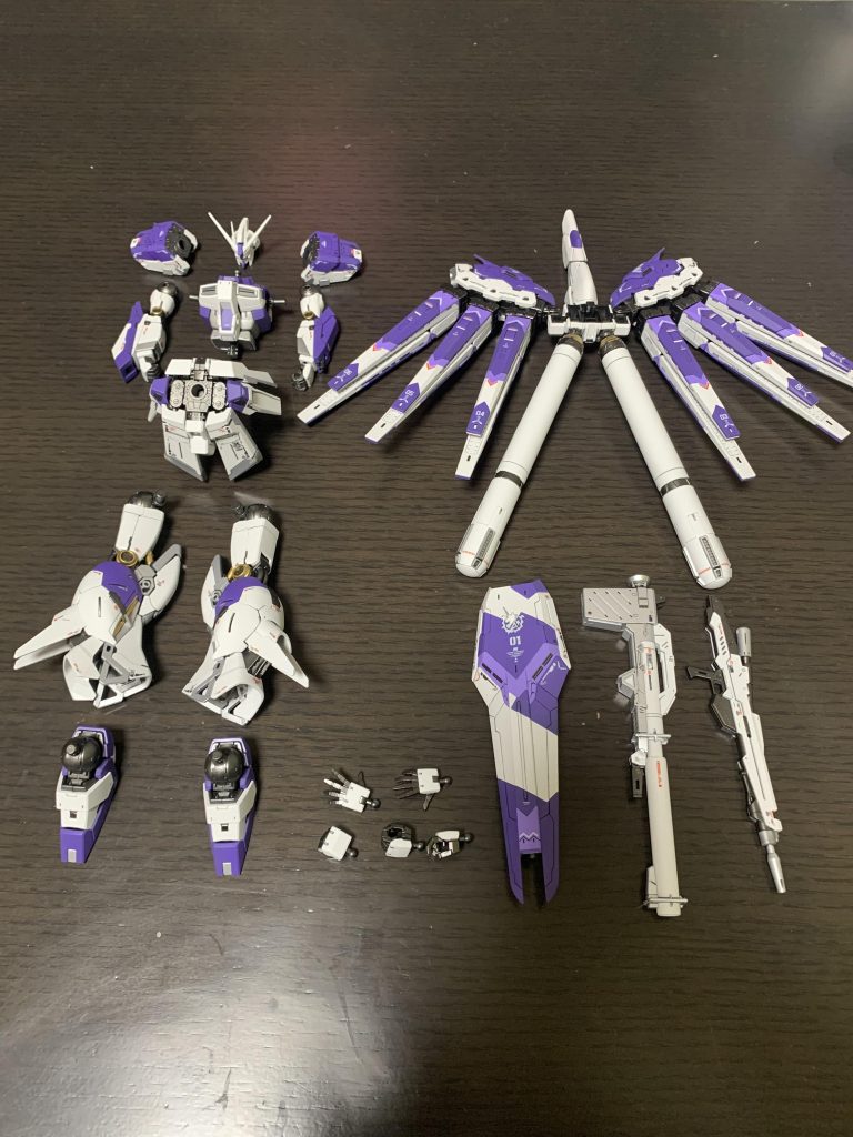 RG Hi-νガンダム　パープル塗装–2枚目/制作者：@yuuki1