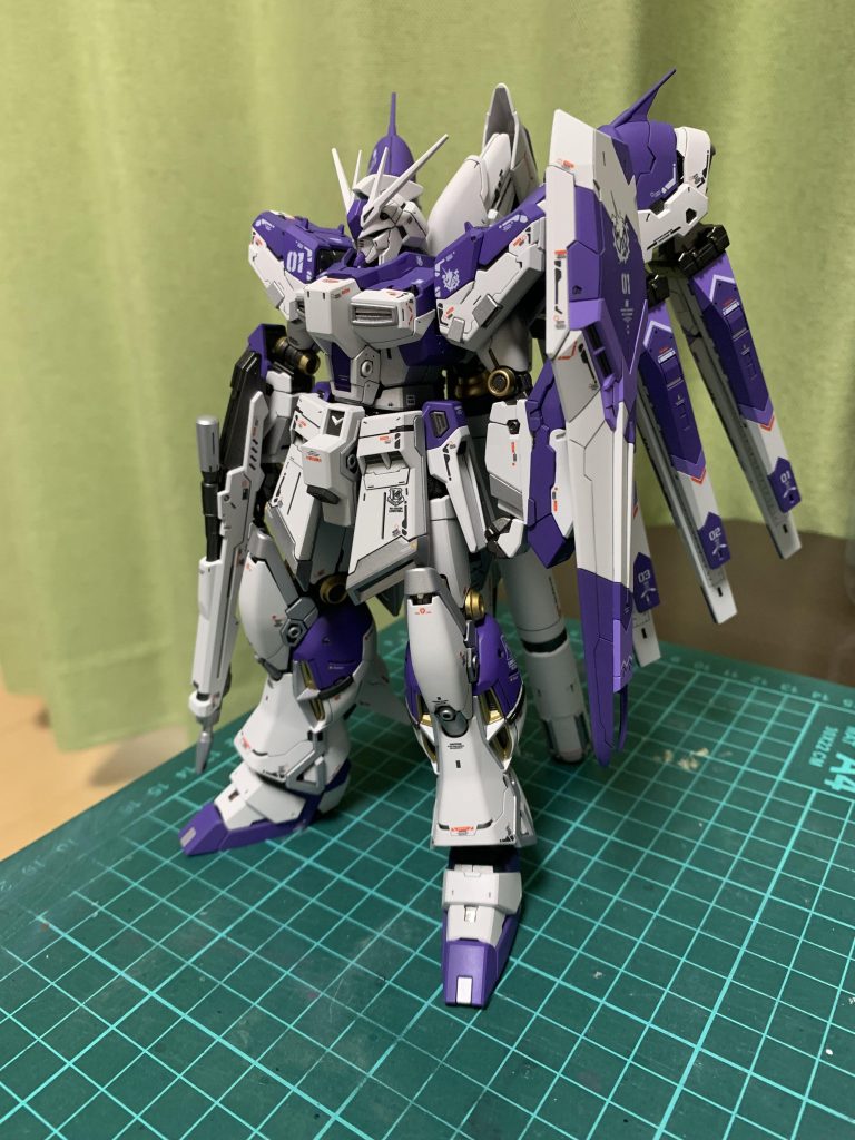 RG Hi-νガンダム　パープル塗装–3枚目/制作者：@yuuki1