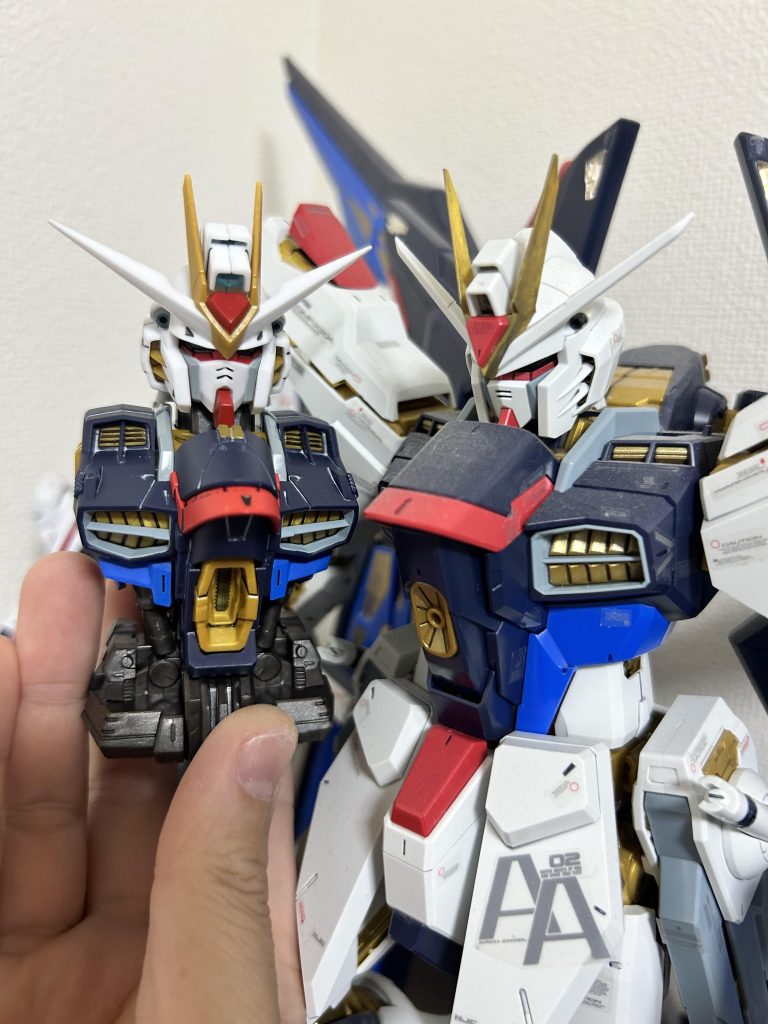 サイズ感はほぼ1/60パーフェクトグレードと同じでした。