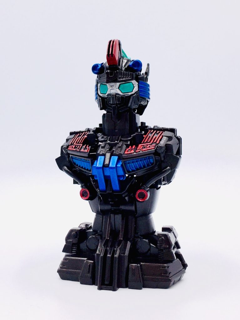 ガシャポン MSメカニカルバスト03 ガンダムエアリアル リサキュレーション ネオン ブルー カラー塗装済み 完成–3枚目/制作者:kan-o-gunplablog