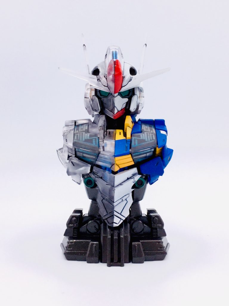 ガシャポン MSメカニカルバスト03 ガンダムエアリアル ハーフカラー 塗装済み 完成–2枚目/制作者:kan-o-gunplablog