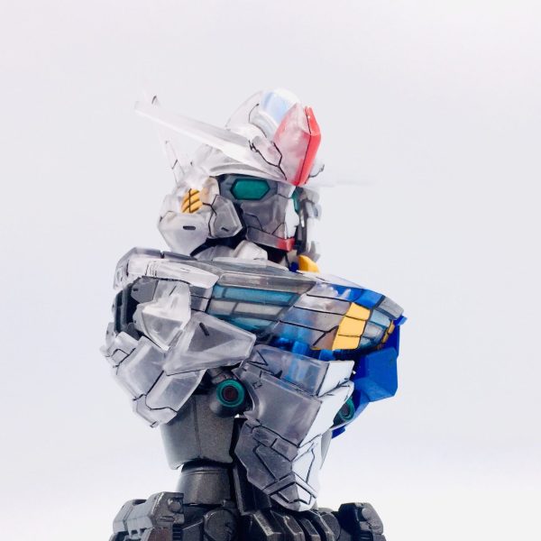 ガシャポン MSメカニカルバスト03 ガンダムエアリアル ハーフカラー 塗装済み 完成