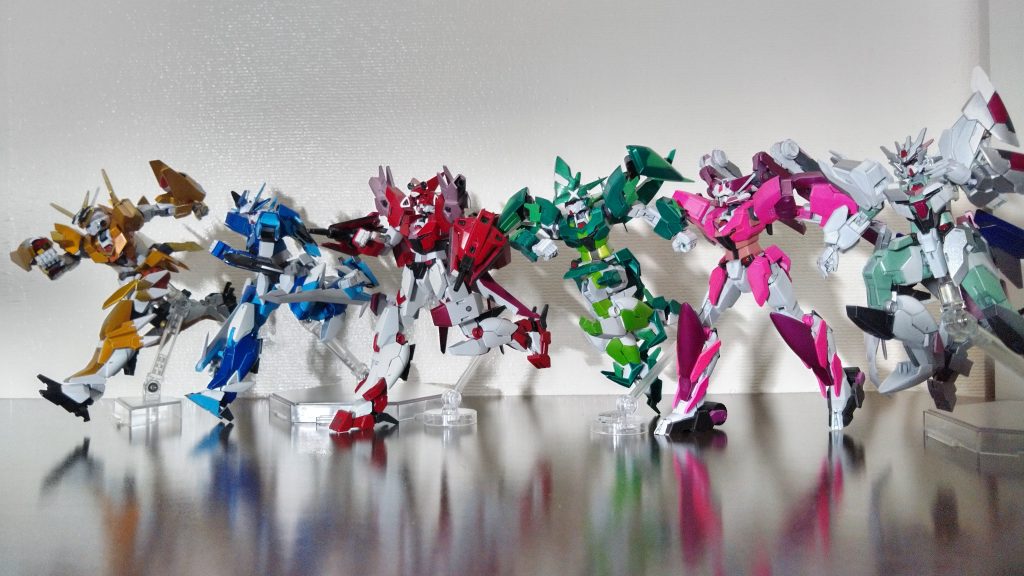 最後になんか名作な気がするアニメ特有の走るエンディングで終わり!(ウ〇娘じゃないよ!)ここまで6体作るのすごい苦労した。何度かLiNKERキメながら作業してたし、ここまで作れたのはすべて「愛」の力だと思うんですよね。