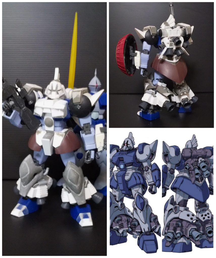 塗装前の改造状態がわかるショットと元ネタの画像