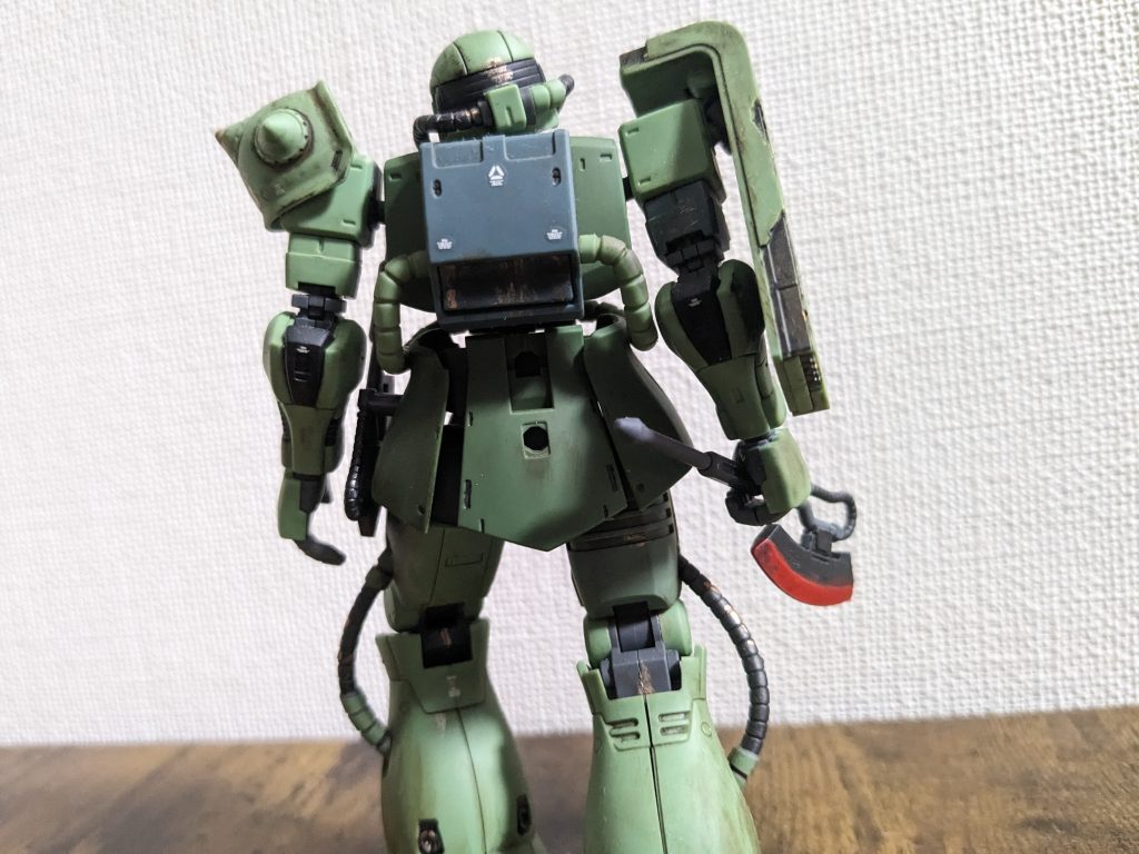 背面ランドセルとか関節とか大事なところは大切にケアしてるけど錆などがとれない感を意識しました