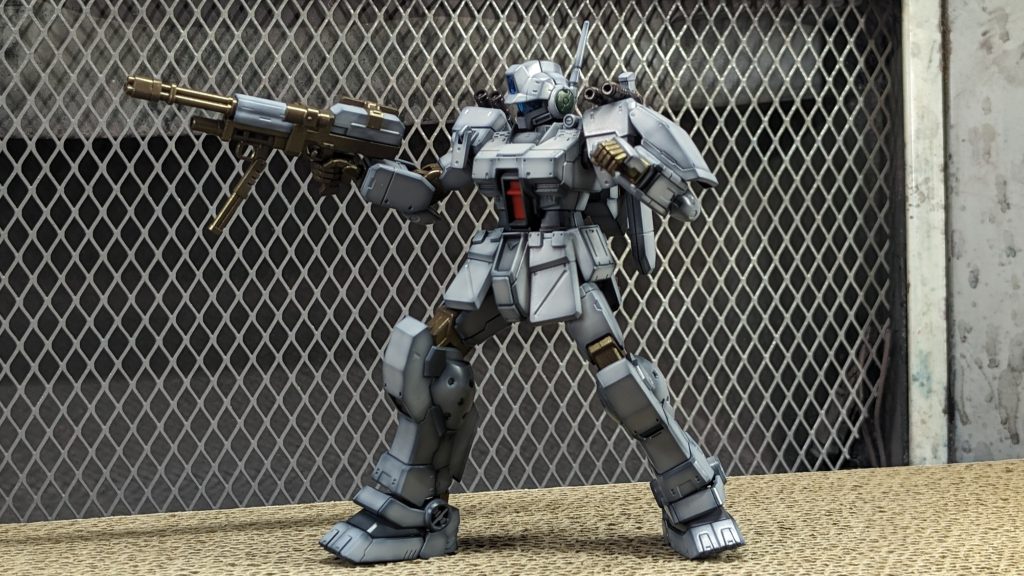 しかして素組みでコレだもんなぁ…キットの値段はジムにしては高いなぁと思うんですが、ジムにそれほど思い入れがない自分みたいなのには丁度いい気も。