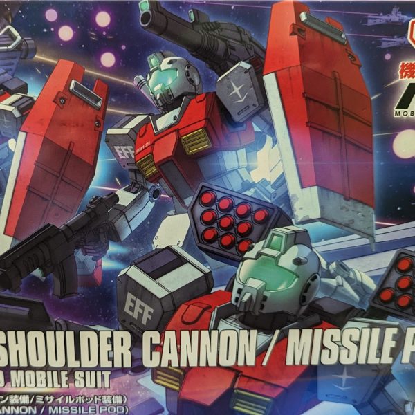 やっぱりこいつほ見逃せない。GUNDAM THE ORIGIN　MOBILE SUIT DISCOVERYEFF RGM-79 GM (SHOULDER CANNON / MISSILE PODIHG 1/144 ジム (ショルダー・キャノン装備/ミサイルポッド装備)デカールも標準装備でパーツ点数も多い。（1枚目）