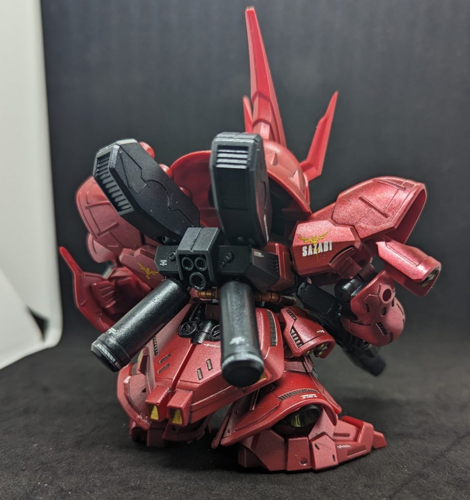 展開したファンネルも付属してましたがスタンド用意がめんどかったので今回はつくらず、ちなみに元キットについてたファンネル射出エフェクトは付属してませんでした。