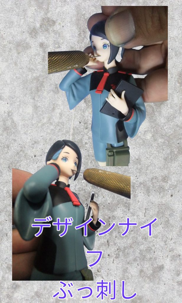 自分のリペイント作業では避けては通れない?OLFAのデザインナイフぶっ刺してグリグリ施工を行います😁