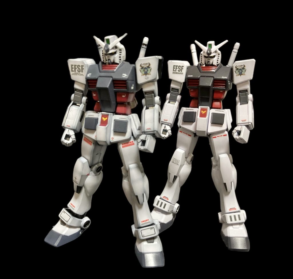 左が今作のグラデーション。右が前作のベタ塗り。グラデーションにすると重厚感が出ていい感じですね。エントリーグレードは手軽に作れるのサクッと遊べていい気分転換になりました。